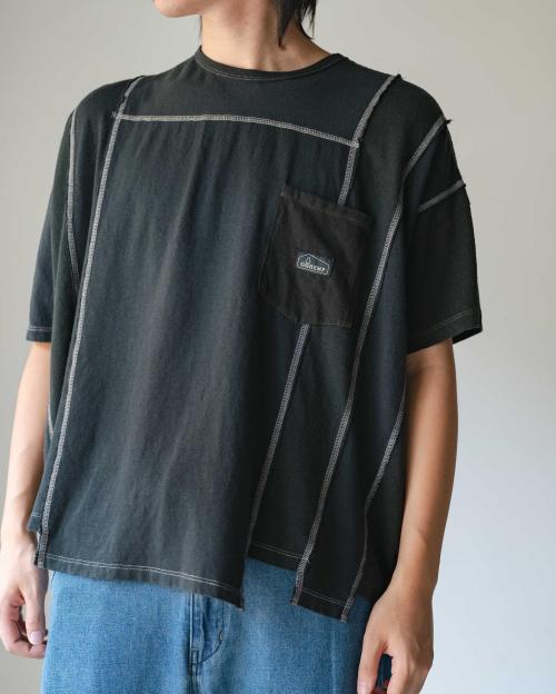T-SHIRTS - BLACK DYED REUSE