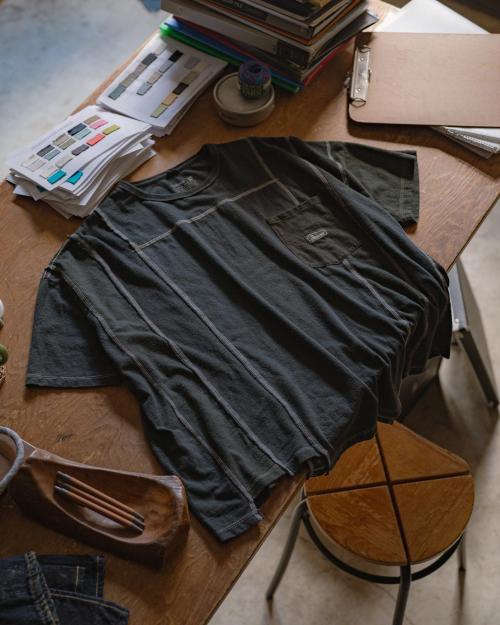 T-SHIRTS - BLACK DYED REUSE