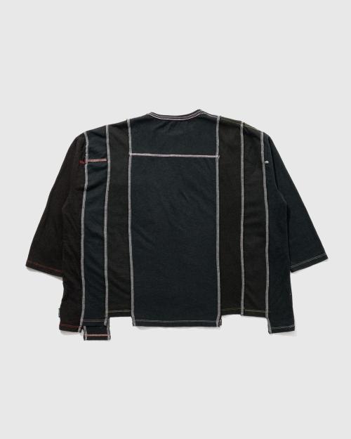 3/4SL T-SHIRT - BLACK DYED REUSE