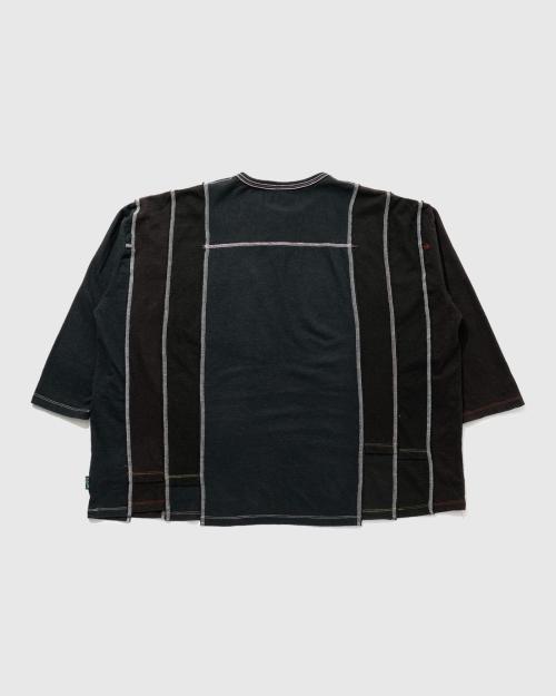 3/4SL T-SHIRT - BLACK DYED REUSE