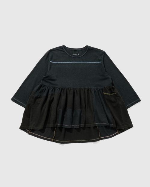 FOOTBALL TEE - BLACK DYED REUSE