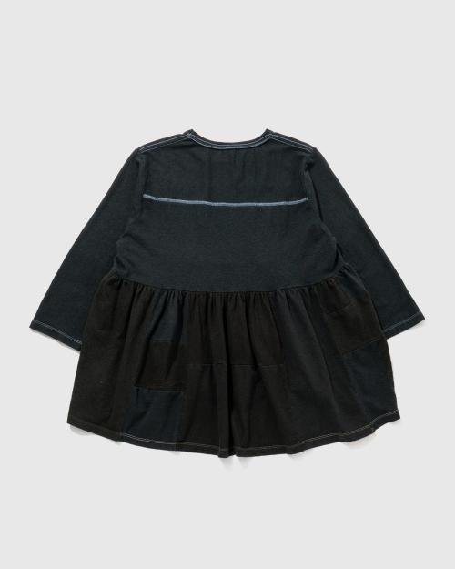 FOOTBALL TEE - BLACK DYED REUSE