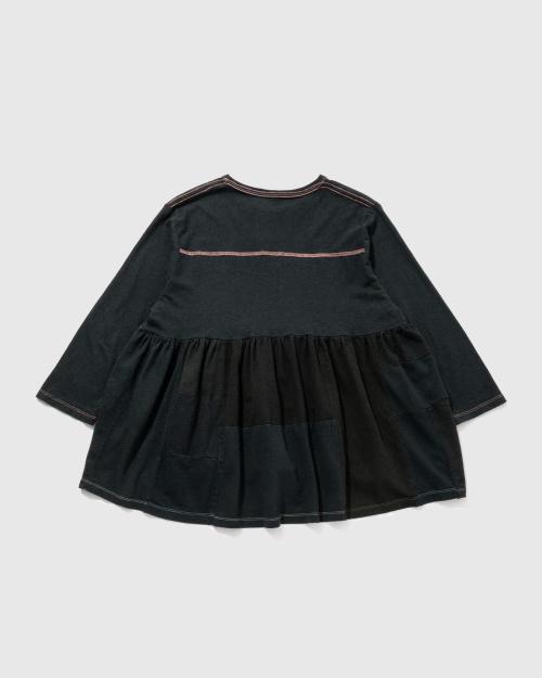 FOOTBALL TEE - BLACK DYED REUSE
