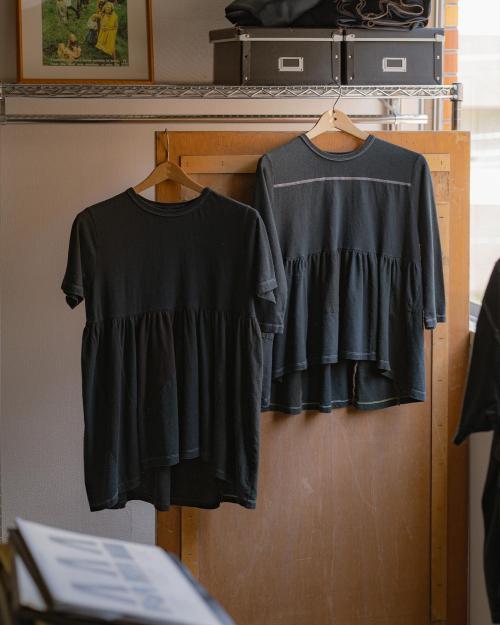 FOOTBALL TEE - BLACK DYED REUSE