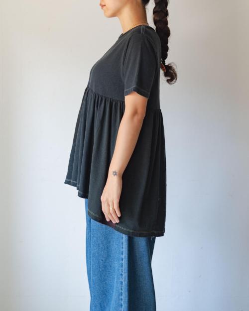 SHORT SLEEVE TEE - BLACK DYED REUSE