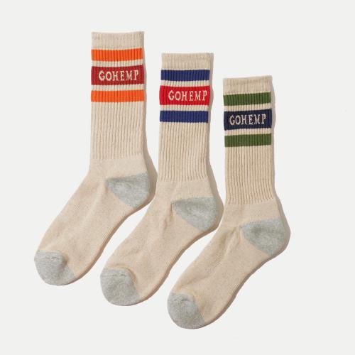 3LINE PILE CREW SOCKS