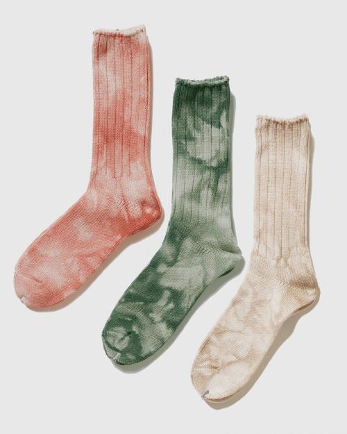 UNEVEN DYE CREW SOCKS