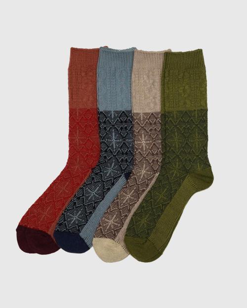 CABLE JACQUARD SOCKS