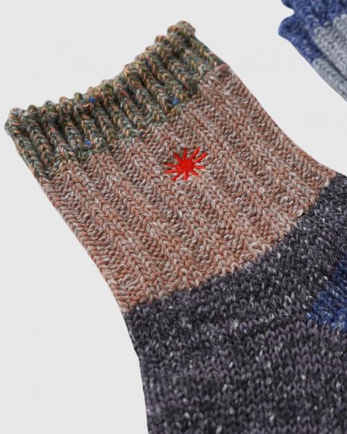 SLUB EMB QUARTER SOCKS