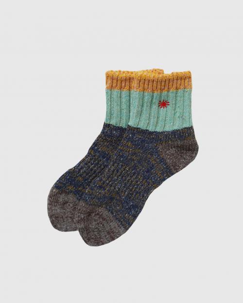 SLUB EMB QUARTER SOCKS