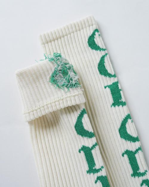 BOUCLE LOGO PILE CREW SOCKS