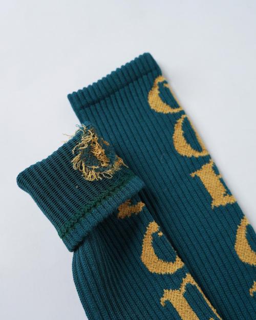 BOUCLE LOGO PILE CREW SOCKS