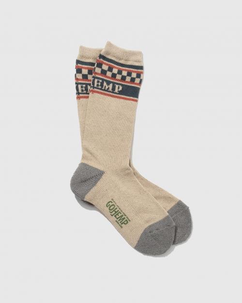 CHECKER LINE PILE SOCKS