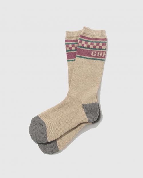 CHECKER LINE PILE SOCKS