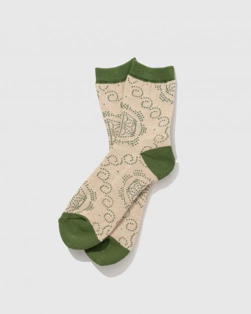 ASANOHA DOT QUARTER SOCKS