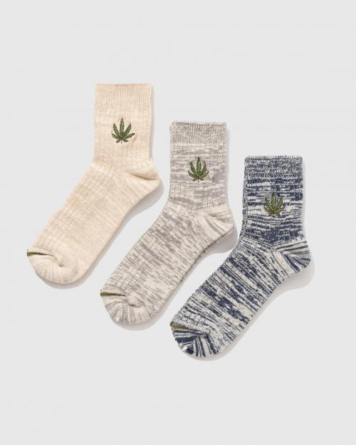 HEMP EMB QUARTER SOCKS