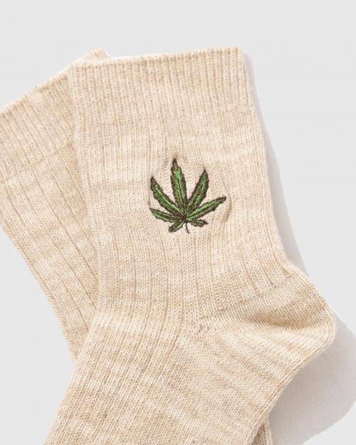HEMP EMB QUARTER SOCKS
