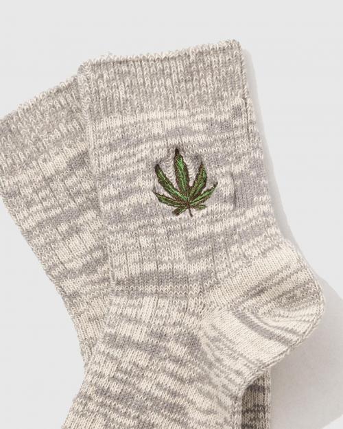 HEMP EMB QUARTER SOCKS