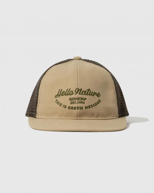 GREEN MESSAGE MESH CAP