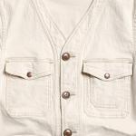 NO COLLAR JACKET／10oz H/C STRETCH