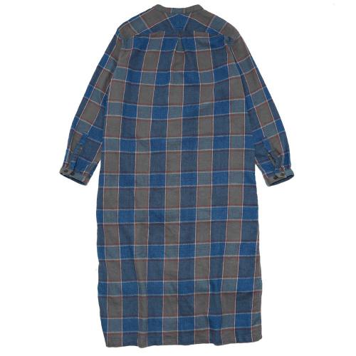 BAND COLLAR OP／H/C INDIGO CHECK
