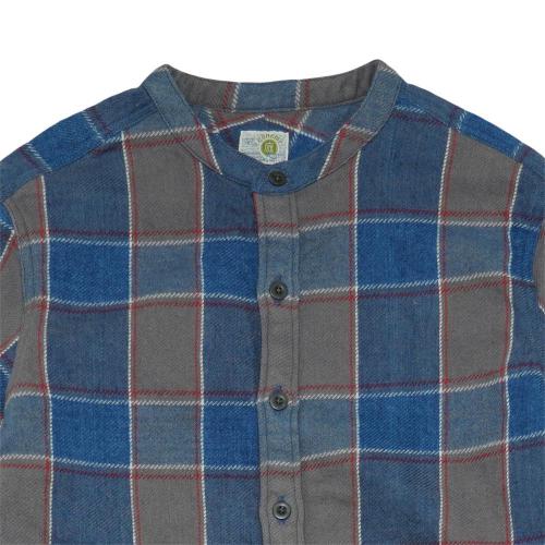 BAND COLLAR OP／H/C INDIGO CHECK