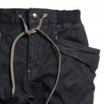 VENDOR RIB PANTS／10oz H/C DENIM STRETCH / ONE WASH (BLACK)