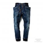 VENDOR RIB PANTS／H/C STRECH DENIM USED WASH