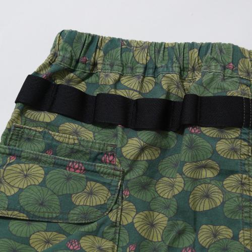 HEMP UTILITY SHORTS／H/C WEATHER "LOTUS PRINT"