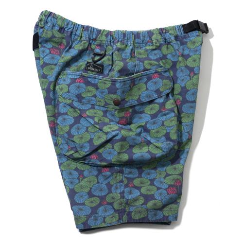 HEMP UTILITY SHORTS／H/C WEATHER "LOTUS PRINT"