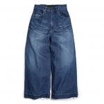 WIDE DENIM PANTS／H/C 10oz DENIM/FRAYED HEM
