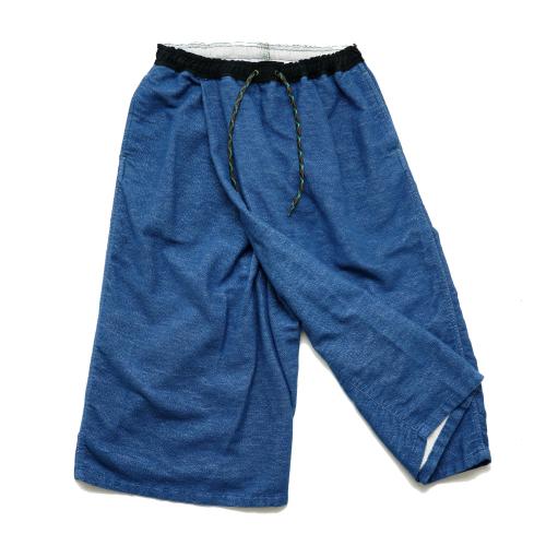 WRAP CULOTTE PANTS／H/C PILE DENIM