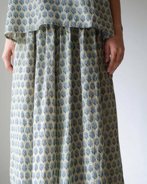 GATHERED WIDE PANTS