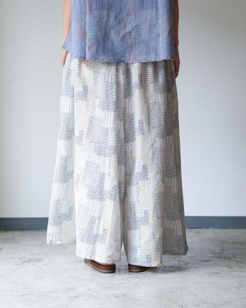 GATHERED WIDE PANTS