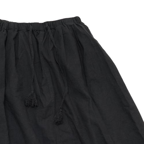 DAMASK FLARE  SKIRT／HEMP COTTON