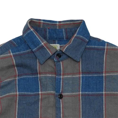 SHITAMACHI L/SL SHIRTS／H/C INDIGO CHECK