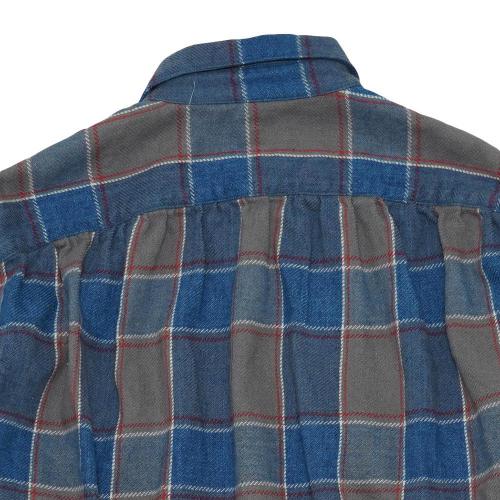 SHITAMACHI L/SL SHIRTS／H/C INDIGO CHECK