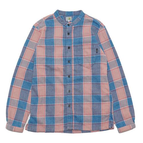 BAND COLLAR SHIRTS／H/C INDIGO CHECK