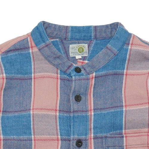 BAND COLLAR SHIRTS／H/C INDIGO CHECK