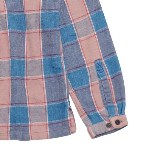 BAND COLLAR SHIRTS／H/C INDIGO CHECK
