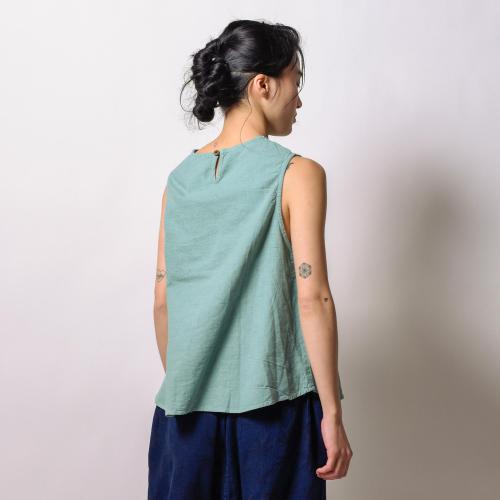 DAMASK NO SLEEVE / HEMP COTTON