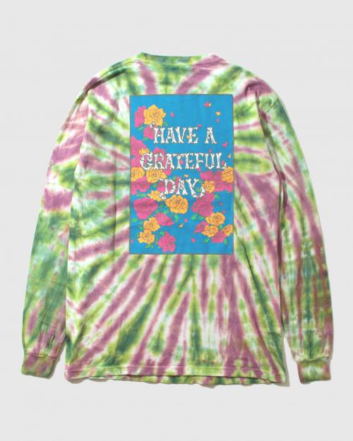 GRATEFUL DAY L/SL T-SHIRT (ROSE TIE DYE)