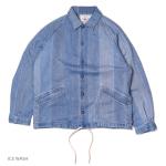 GOOD FEEL COAT / DENIM STRIPE JACQUARD