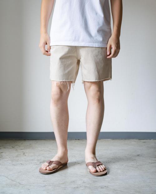 EG CUT OFF SHORTS／10.5oz COLOR DENIM