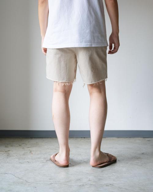 EG CUT OFF SHORTS／10.5oz COLOR DENIM