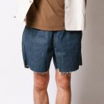 EG CUT OFF SHORTS／10.5oz COLOR DENIM