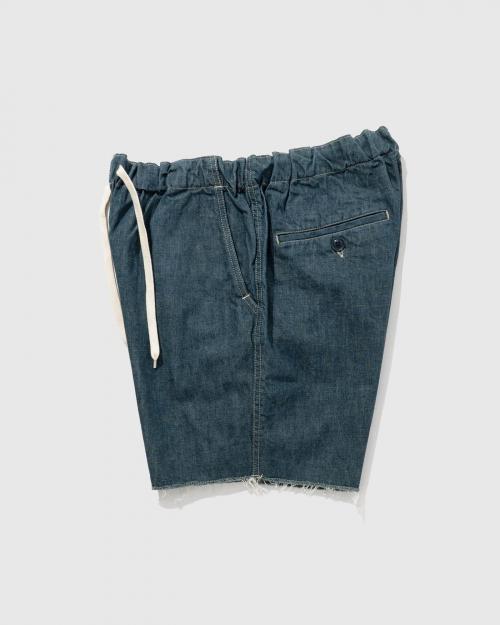 EG CUT OFF SHORTS／10.5oz COLOR DENIM