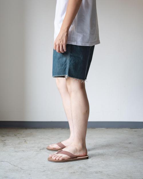 EG CUT OFF SHORTS／10.5oz COLOR DENIM
