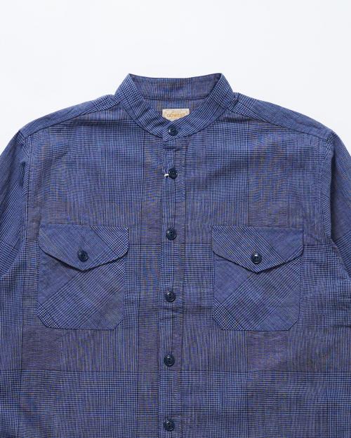 BAND ON THE SHIRTS / C/L GLEN CHECK -crease finish-