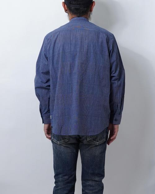 BAND ON THE SHIRTS / C/L GLEN CHECK -crease finish-